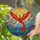 Majestic Phoenix Lotus Sun Tiffany Style Stained Glass Home Decor Stained Glass Suncatcher - 2