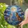 Wolves Howling Moon Stained Glass - Prominent Full Moon Night Sky Wildflowers Stained Glass Suncatcher - 2