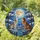 Wolves Howling Moon Stained Glass - Prominent Full Moon Night Sky Wildflowers Stained Glass Suncatcher - 1