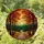 Detailed Autumn Forest Stone Path Sunset - Glowing Red Orange Fall Leaves Nature Decor Stained Glass Suncatcher - 1