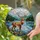 Majestic Stag Antlers Lake Wildflowers Snow Mountains Pine Forest Tiffany Glass Art Stained Glass Suncatcher - 2