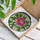 Pink Peony Flower Stained Glass Mosaic with Green Leaves - Tiffany Style Home Decor Gift for Her Stained Glass Suncatcher - 3