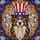Stained Glass Uncle Sam Dog American Flag Sunglasses - Patriotic 4th of July Gift Stained Glass Suncatcher - 5