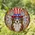 Stained Glass Uncle Sam Dog American Flag Sunglasses - Patriotic 4th of July Gift Stained Glass Suncatcher - 1