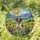 German Shorthaired Pointer Trotting Dog Sunflowers Mountains Tiffany Glass Jewel Tone Gift Stained Glass Suncatcher - 1