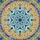 Tiffany Stained Glass Snowflake Mandala - Icy Blue Sapphire Amber Window Decor Stained Glass Suncatcher - 5