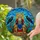 Bearded Norse God Odin Ravens Golden Throne Stained Glass Art Viking Mythology Decor Stained Glass Suncatcher - 2