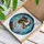 Happy Tri-Color Australian Shepherd Dog Stained Glass Art - Tiffany Style Mosaic Window Gift Stained Glass Suncatcher - 3