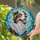 Happy Tri-Color Australian Shepherd Dog Stained Glass Art - Tiffany Style Mosaic Window Gift Stained Glass Suncatcher - 2