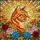 Orange Tabby Cat Tiffany Stained Glass Flowers Sunburst Art - Jewel Tone Cat Lover Gift Stained Glass Suncatcher - 5
