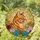 Orange Tabby Cat Tiffany Stained Glass Flowers Sunburst Art - Jewel Tone Cat Lover Gift Stained Glass Suncatcher - 1