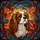 Cavalier King Charles Spaniel Stained Glass Floral Mosaic with Abstract Swirling Patterns Stained Glass Suncatcher - 5