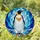 Emperor Penguin Black Orange Gold Chest Stained Glass - Tiffany Icy Water Mosaic Stained Glass Suncatcher - 1