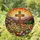 Rugged Wooden Cross Wildflower Meadow Sunset Mountains - Glowing Tiffany Stained Glass Stained Glass Suncatcher - 1