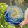 Majestic Ocean Wave Radiant Sun Stained Glass - Tiffany Style Shimmering Droplets Home Decor Stained Glass Suncatcher - 2