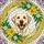 Stained Glass Labrador Retriever Dog with Lilies & Daisies Floral Frame Tiffany Mosaic Art Stained Glass Suncatcher - 5