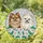 Pomeranian Dogs Stained Glass Art, White Roses, 'Max & Kitty' Cursive - Pet Owner Gift Stained Glass Suncatcher - 1