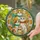 Five Stacked Cats Tiffany Glass Art - Orange Tabby Brown White Teal Scarf Decor Stained Glass Suncatcher - 2
