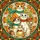 Five Stacked Cats Tiffany Glass Art - Orange Tabby Brown White Teal Scarf Decor Stained Glass Suncatcher - 5
