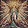 Praying Angel Stained Glass Art - Celestial Mosaic Sunrays Divine Home Decor Gift Stained Glass Suncatcher - 5