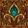 Tiffany Stained Glass Lily Petal Scroll Art Mosaic - Teal Turquoise Violet Gold Jewel Tones Stained Glass Suncatcher - 5