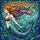 Mermaid Stained Glass Tiffany Ocean Currents Art - Intricate Aquatic Mosaic Design Stained Glass Suncatcher - 5