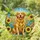 Golden Retriever Dog Stained Glass Tiffany Style Art Sunflowers & Colorful Flowers Mosaic Decor Stained Glass Suncatcher - 1