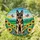 German Shepherd Dog Stained Glass Sunflowers Lavender Flowers Butterflies Hills Sky Stained Glass Suncatcher - 1
