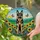 German Shepherd Dog Stained Glass Sunflowers Lavender Flowers Butterflies Hills Sky Stained Glass Suncatcher - 2