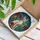 Sphynx Cat Stained Glass Style Jewel Tone Art - Red Poppy Flowers Botanical Mosaic Stained Glass Suncatcher - 3