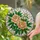 Peach Orange Peony Flowers Stained Glass Art - Tiffany Style Mosaic Floral Home Decor Gift Stained Glass Suncatcher - 2