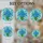 Blue Forget-Me-Not Bouquet with Green Leaves - Tiffany Stained Glass Mosaic Decor Stained Glass Suncatcher - 4