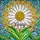 Daisy Flower 'Nancy' Name Stained Glass Art - Mosaic Sun Ray Leaves Decor Personalized Gift Stained Glass Suncatcher - 5