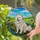 Fluffy Samoyed Dog Stained Glass Wildflower Hills Sky - Home Decor Gift for Dog Lovers Stained Glass Suncatcher - 2