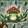 Frog Mushroom Tiffany Stained Glass Daisies - Jewel Tone Nature Window Art Stained Glass Suncatcher - 5
