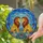 Majestic Golden Lions Tiffany Stained Glass Starry Night Wildflowers Jewel Tones Art Stained Glass Suncatcher - 2