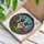 Smiling Tri-Color Australian Shepherd 'Bailey' Flowers Butterflies Stained Glass Mosaic Sky Art Stained Glass Suncatcher - 3