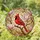 Red Cardinal Bird Stained Glass Art - Magnolia Branch Tiffany Style Home Decor Stained Glass Suncatcher - 1