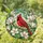 Red Cardinal Magnolia Tiffany Style Stained Glass Intricate Floral Botanical Mosaic Art Stained Glass Suncatcher - 1