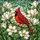 Red Cardinal Magnolia Tiffany Style Stained Glass Intricate Floral Botanical Mosaic Art Stained Glass Suncatcher - 5
