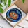Two Red Foxes Snuggled Heart Stained Glass - Tiffany Mosaic Orange Creamy Blue Maroon Stained Glass Suncatcher - 3