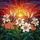 Tiffany Stained Glass Setting Sun White Lily Flowers Mosaic - Detailed Sunset Sky Stained Glass Suncatcher - 5
