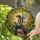 Fairy Reading Stacked Books Tiffany Stained Glass Forest Translucent Jewel Tones Stained Glass Suncatcher - 2