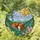Tiffany Style Sleeping Dog Hammock Stained Glass - Beagle Basset Hound Sun & Flowers Stained Glass Suncatcher - 1