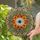 Tiffany Style Stained Glass Flower Mandala Art - Translucent Jewel Tones Home Decor Stained Glass Suncatcher - 2