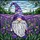 Intricate Stained Glass Gnome Lavender Garden Peach Berry Purple Hat Translucent Mosaic Stained Glass Suncatcher - 5