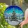 Christmas Tree Stained Glass Winter Wonderland Starry Night Sky - Holiday Decor Gift Stained Glass Suncatcher - 2