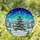 Christmas Tree Stained Glass Winter Wonderland Starry Night Sky - Holiday Decor Gift Stained Glass Suncatcher - 1
