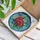 Red Pink Poppy Daisy Blue Bell Flowers Tiffany Style Stained Glass Art - Colorful Nature Gift Stained Glass Suncatcher - 3