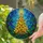 Tiffany Style Christmas Tree Holly Berry Winter Night - Holiday Home Decor Gift Stained Glass Suncatcher - 2